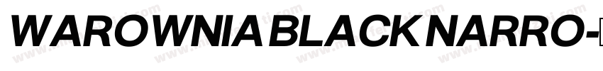 WAROWNIA BLACK NARRO字体转换